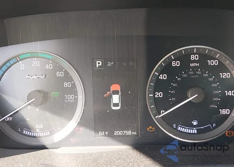 2016 Hyundai Sonata Hybrid Se z USA, uszkodzony, nr VIN KMHE24L10GA013889